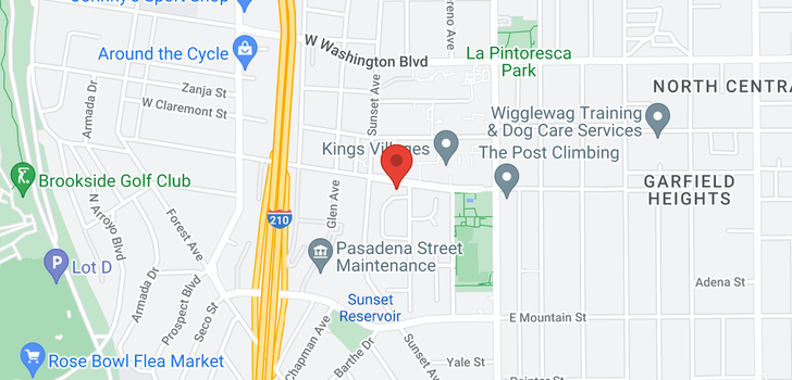 map of 1121 Eucalyptus Pasadena, CA 91103